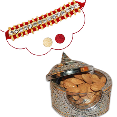 "Rakhi - SR-9160 -432(Single Rakhi),Dryfruit  Box DFB12000 - Click here to View more details about this Product